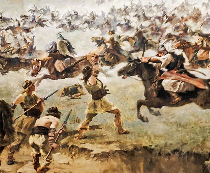 Die Schlacht bei Riade (Foto: Regionalmuseum Bad Frankenhausen)