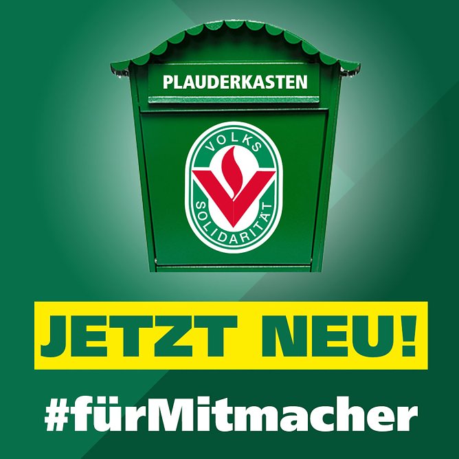 Plauderkasten für Mitmacher! (Foto: Volkssolidarität) Plauderkasten für Mitmacher! (Foto: Volkssolidarität)