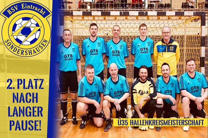&Uuml;35-Team wird Vize-Hallenkreismeister (Foto: BSV Eintracht Sondershausen)