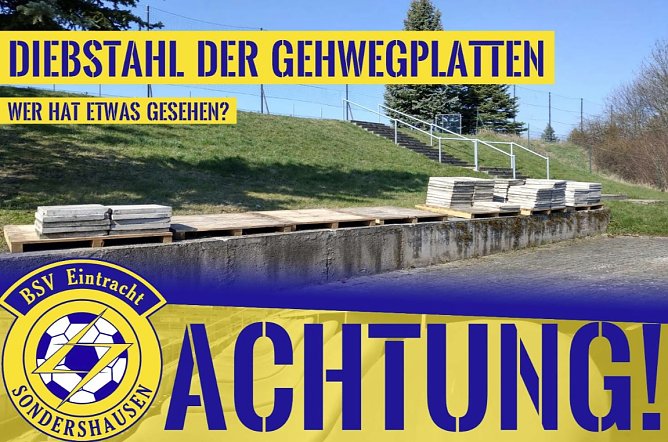 Platten gestohlen (Foto: BSV Eintracht Sondershausen)