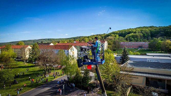 Weitere Hebebühnenkonzerte vorgesehen (Foto: Stadt Sondershausen) Weitere Hebebühnenkonzerte vorgesehen (Foto: Stadt Sondershausen)