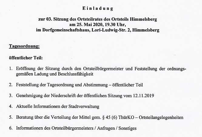 Ortsteilr&auml;te tagen (Foto: Stadt Sondershausen)