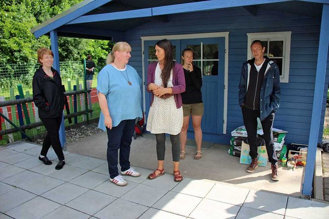 Heute wurde an der GS Franzberg geerntet und ges&auml;t (Foto: Karl-Heinz Herrmann)