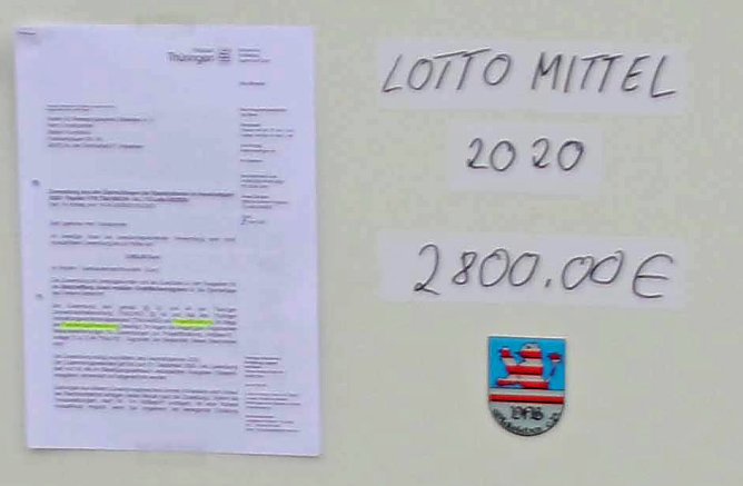 Lottomittel gehen nach Oldisleben (Foto: Bernd Wollweber) Lottomittel gehen nach Oldisleben (Foto: Bernd Wollweber)