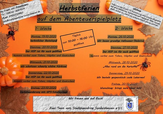 Herbstferienprogramm Sondershausen (Foto: Stadtjugendring)