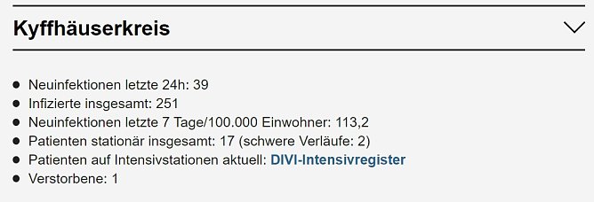Fallzahlen (Foto: Th&uuml;ringer Gesundheitsministerium)