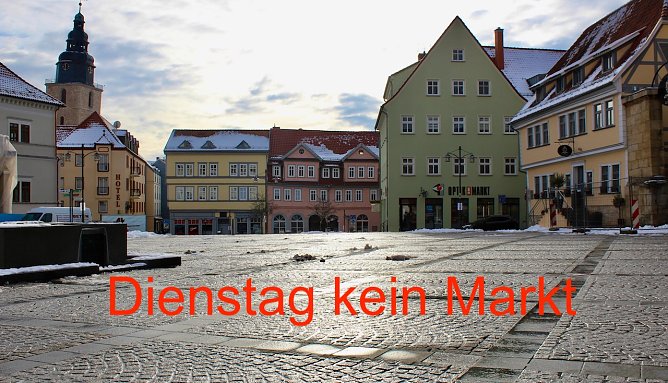 Markt in Sondershausen f&auml;llt am Dienstag aus (Foto: Eva Maria Wiegand)