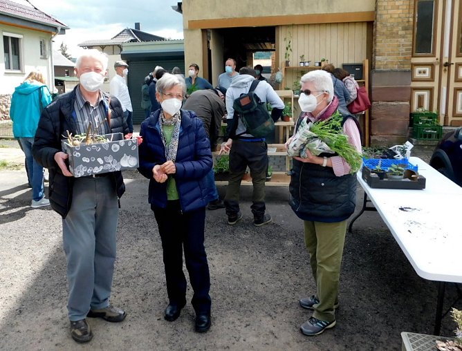 Pflanzentausch in Bad Frankenhausen (Foto: Zeidler/ Zimmer Bad Frankenhausen)