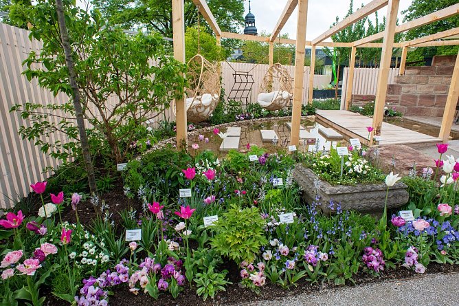 Themengarten der Firmen Lindenlaub GmbH und Au&szlig;engestaltung Vogt auf der Bundesgartenschau in Erfurt (FGL) (Foto: FGL)