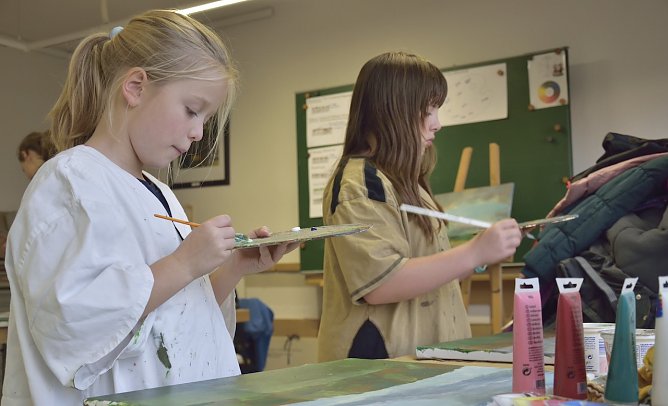Kindermalkurs im Panorama Museum (Foto: Fred Böhme) Kindermalkurs im Panorama Museum (Foto: Fred Böhme)