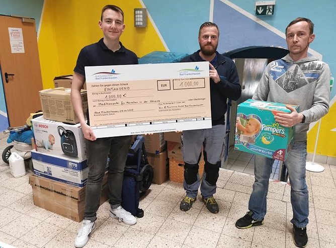 Gro&szlig;e Spendenbereitschaft f&uuml;r die Ukraine in Bad Frankenhausen (Foto: Stadtverwaltung Bad Frankenhausen)