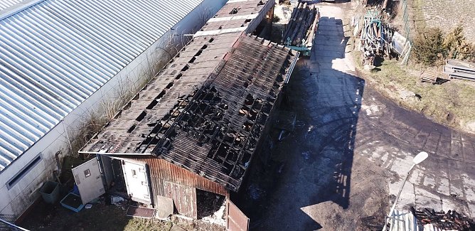 Brand im Greu&szlig;ener Gartencenter (Foto: S. Dietzel)