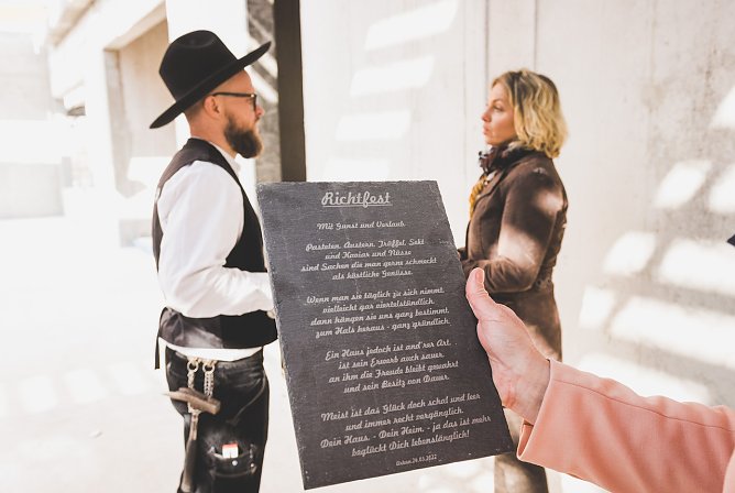 Infrastrukturministerin Susanna Karawanskij beim Richtfest in Artern (Foto: Daniel Santana)