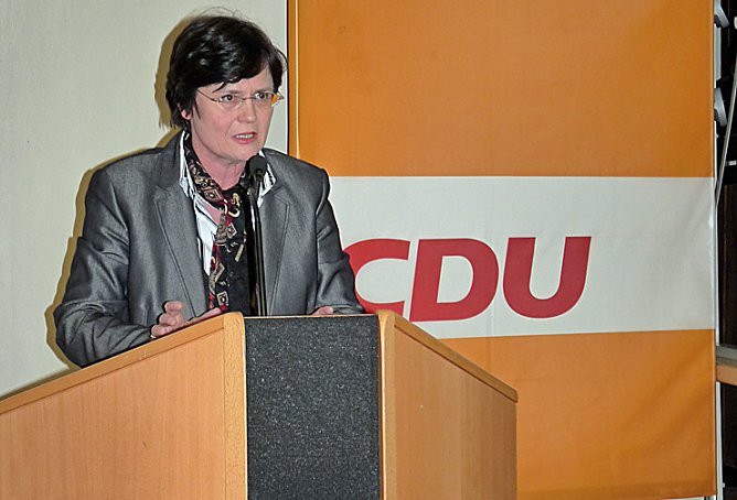Christine Lieberknecht auf Kreisparteitag der CDU (Foto: Karl-Heinz Herrmann)