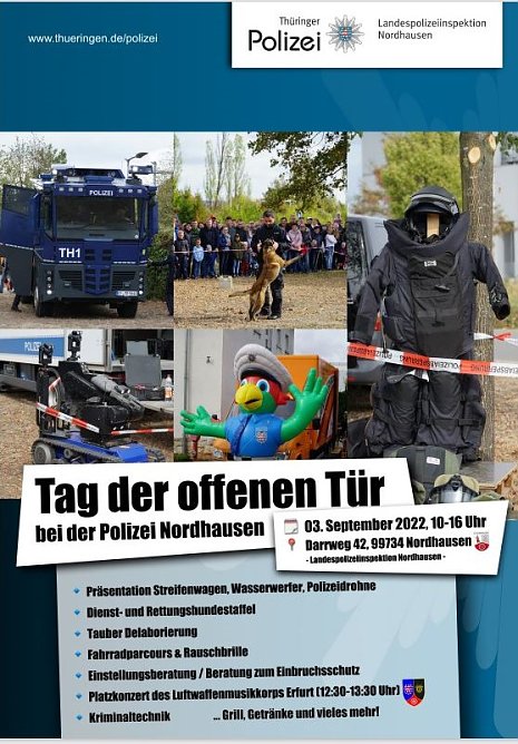 Tag der offenen T&uuml;r der Landespolizeiinspektion Nordhausen (Foto: Landespolizeiinspektion Nordhausen)