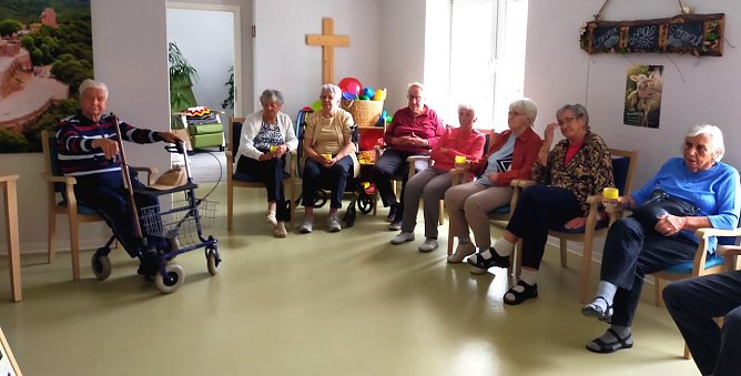 Viele Besucher kamen im September in die Tagespflege Barbarossagarten in Bad Frankenhausen (Foto: Novalis Diakonie)