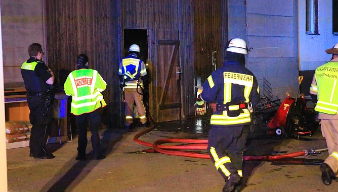 Lagerbrand in Sondershausen (Foto: S. Dietzel)
