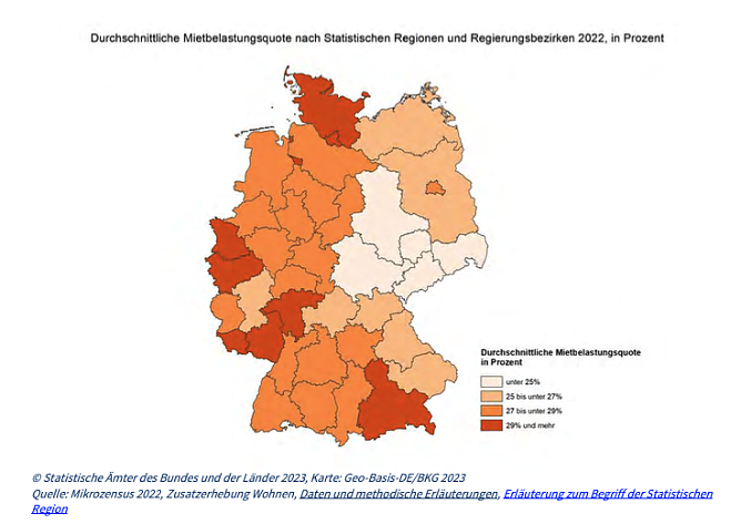 Mietbelastungsquote im Durchschnitt (Foto: Landesamt für Statistik) Mietbelastungsquote im Durchschnitt (Foto: Landesamt für Statistik)