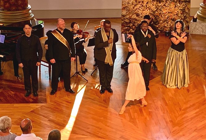 Starkes Ensemble pr&auml;sentierte Opernerz&auml;hlung "AIDA" von Giuseppe Verdi, im Achteckhaus in Sondershausen (Foto: Eva Maria Wiegand)