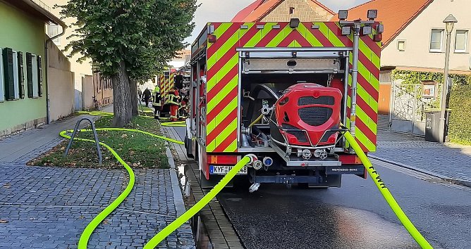 Feuerwehreinsatz bei Schupenbrand gestern Nachmittag (Foto:  Feuerwehr Heldrungen/Silvio Dietzel)