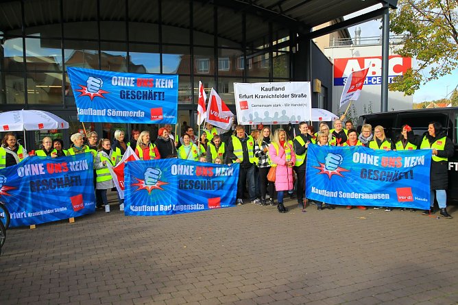 Arbeitskampf bei Kaufland in Sondershausen (Foto: S. Dietzel)