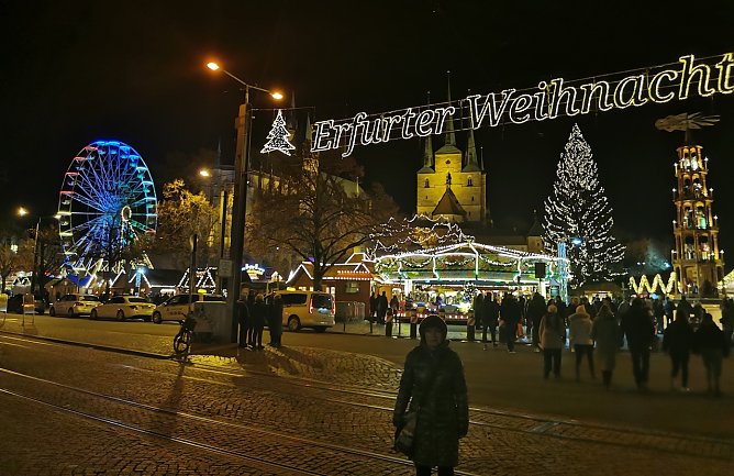 Momentaufnahme vom Erfurter Weihnachtsmarkt (Foto: J&uuml;rgen Mehne)