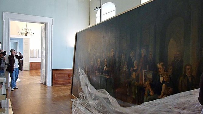 Ankunft Stade-Gem&auml;lde (Foto: Karl-Heinz Herrmann)