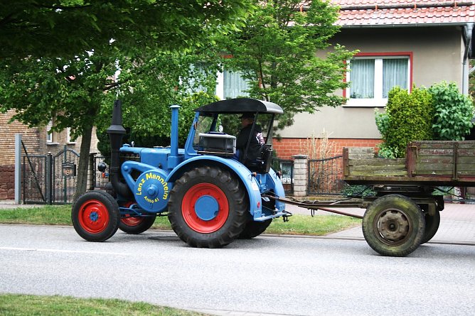 Von Kelbra nach Th&uuml;ringen unterwegs: Lanz Bulldog aus Mannheim (Foto: U.Reinboth)