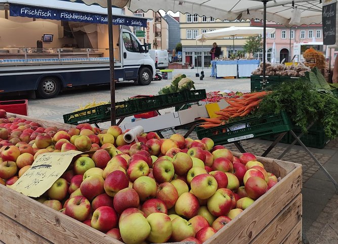 Wochenmarkt in Sondershausen (Foto: Janine Skara)
