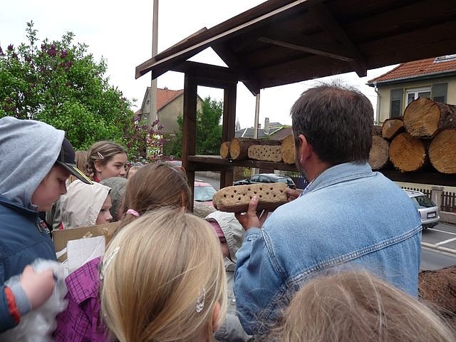 Bau eines Insektenhotels (Foto: Karl-Heinz Herrmann) Bau eines Insektenhotels (Foto: Karl-Heinz Herrmann)