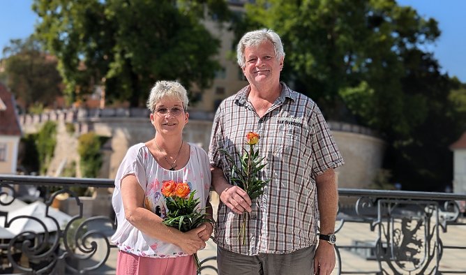 Kathrin Schlegel und Ulf Bergmann sind die neu gew&auml;hlten Kommunalen Beauftragten f&uuml;r Menschen mit Behinderung der Stadt Sondershausen.    (Foto: Janine Skara)