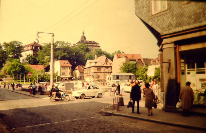 Bebrastrasse in Sondershausen im Jahr 1970 (Foto: Stadtmarketing Sondershausen GmbH)