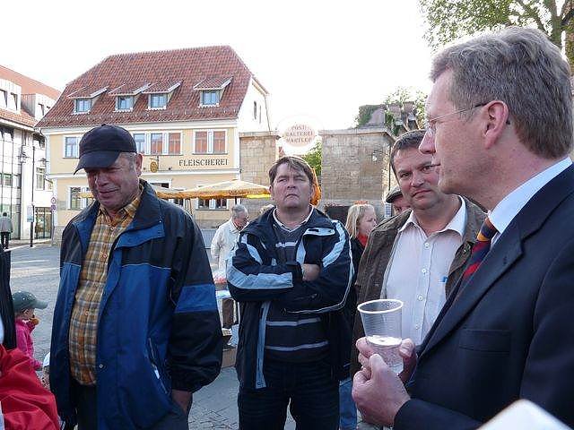 Christian Wulff 2009 in Sondershausen (Foto: Karl-Heinz Herrmann)