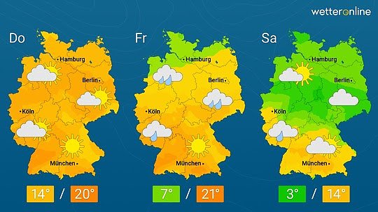 Deutschlandwetter (Foto: Wetteronline) Deutschlandwetter (Foto: Wetteronline)