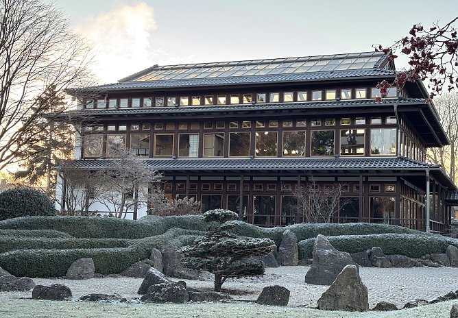 Winterstimmung bei -7 Grad im Japanischen Garten Bad Langensalza (Foto: oas)