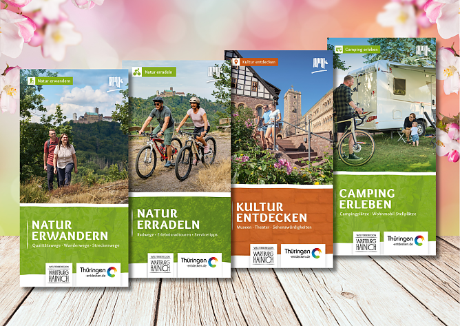 Neue Broschüren Welterberegion Wartburg Hainich (Foto: Welterberegion Wartburg Hainich e.V. ) Neue Broschüren Welterberegion Wartburg Hainich (Foto: Welterberegion Wartburg Hainich e.V. )