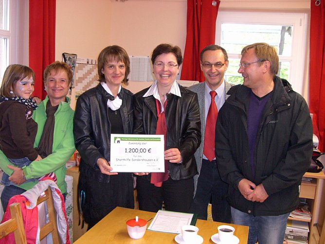Ministerin im Kindergarten Hachelbich (Foto: Nicol Pfefferlein)