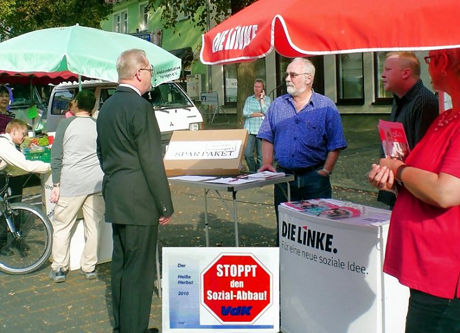 Protest in Artern (Foto: Klaus Henze) Protest in Artern (Foto: Klaus Henze)
