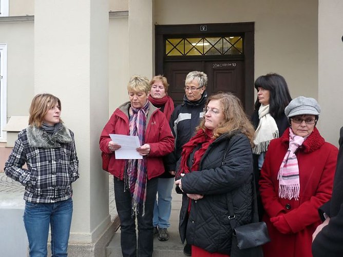 Fahnenaktion in Sondershausen (Foto: Karl-Heinz Herrmann)