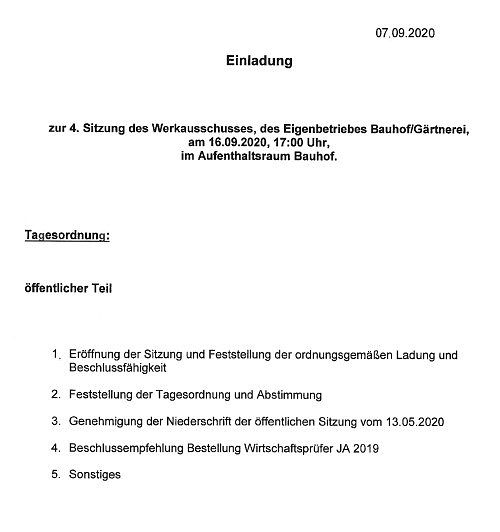Bild: Werksausschuss