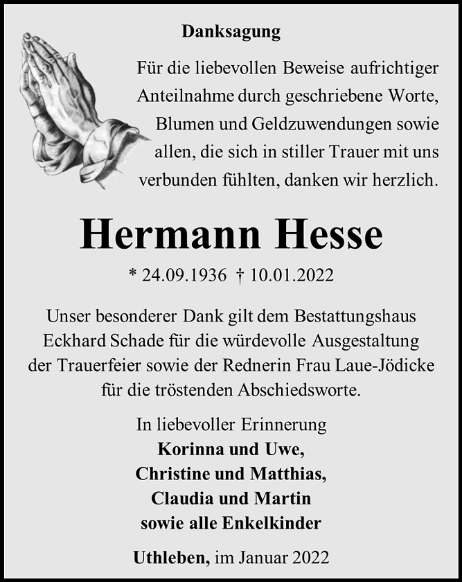 Danksagung (Foto: Schade)