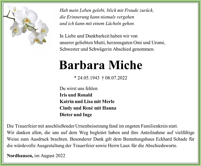 Danksagung (Foto: Schade)