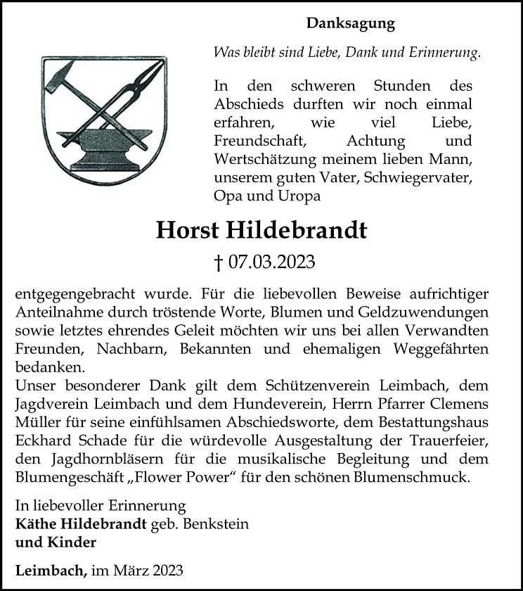 Danksagung (Foto: Schade)