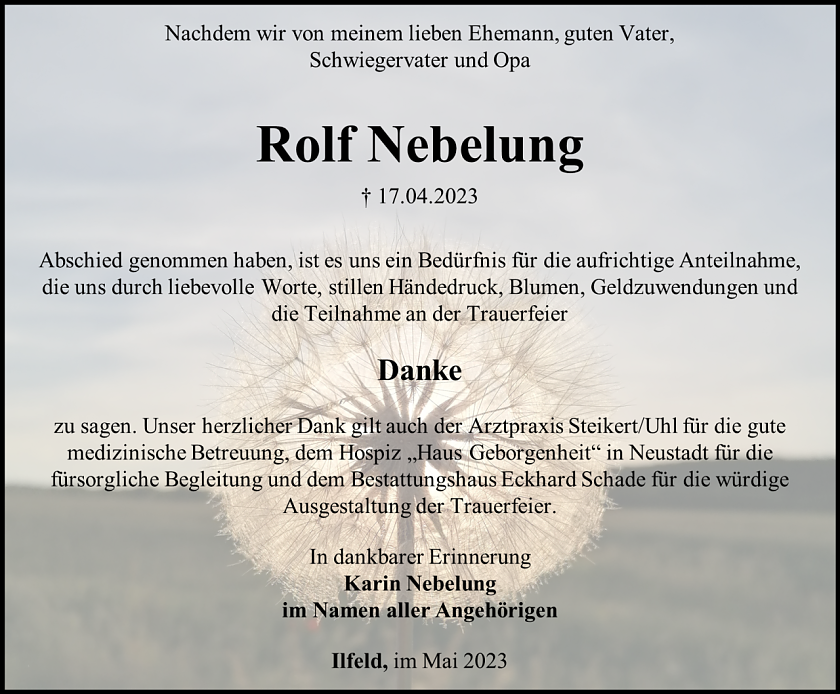 Danksagung (Foto: Schade)