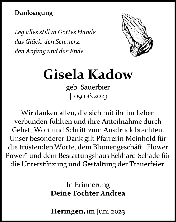 Danksagung (Foto: Schade)