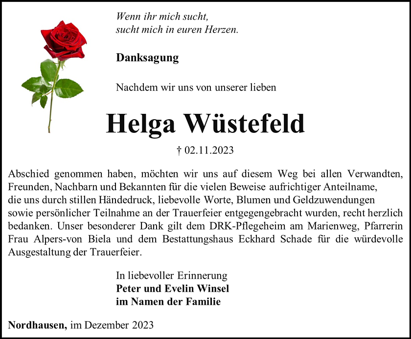 Danksagung (Foto: Schade)