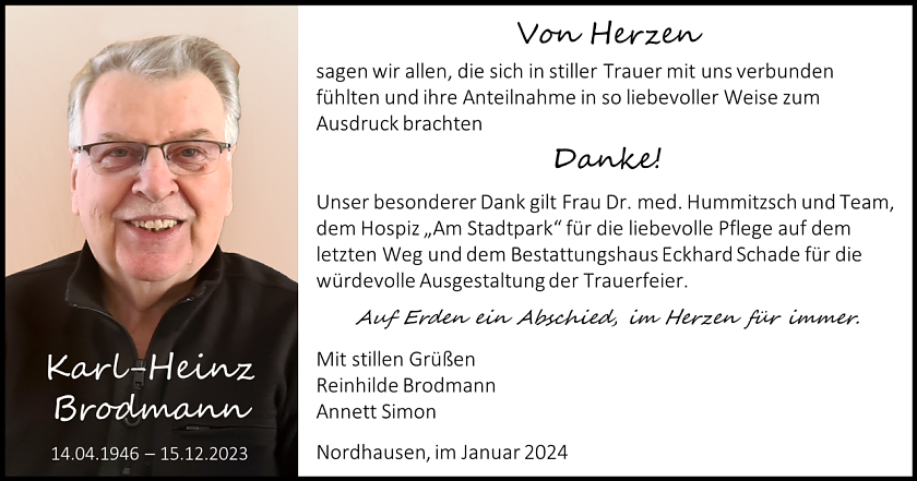 Danksagung (Foto: Schade)