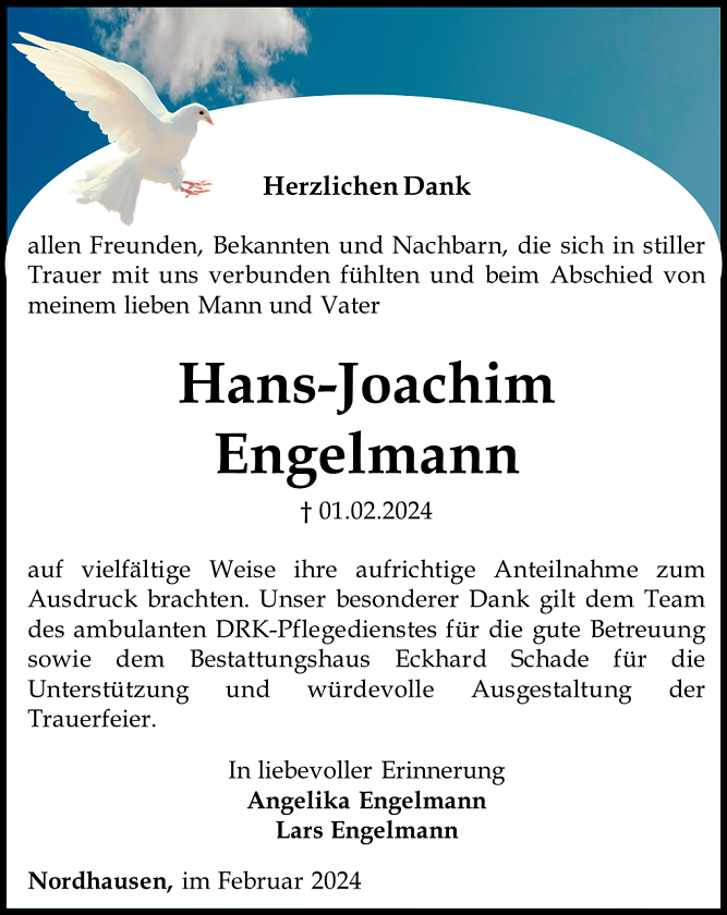 Danksagung (Foto: Bestattungshaus Eckhard Schade)