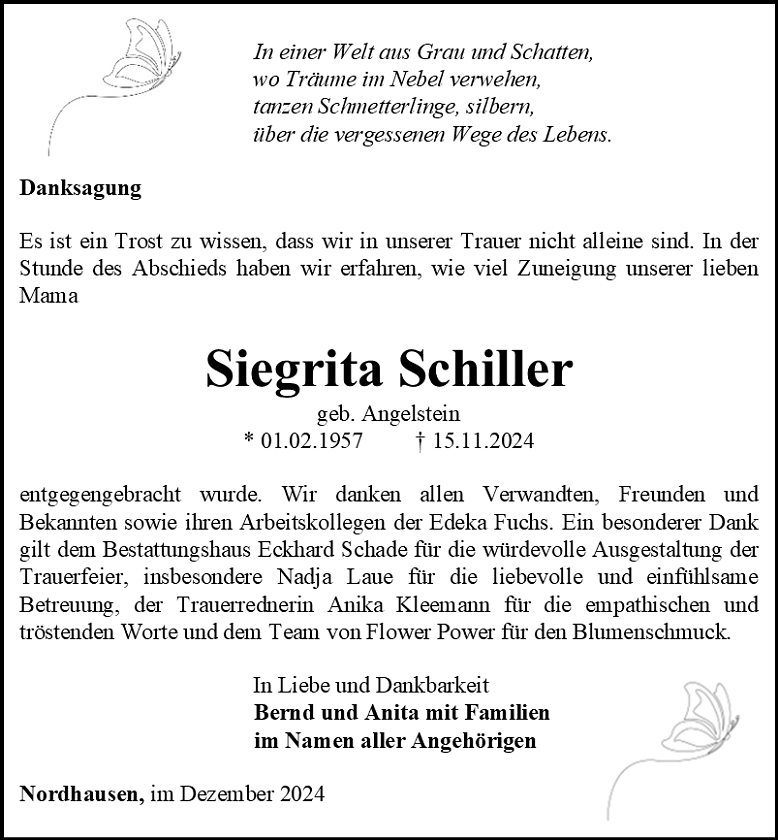 Danksagung (Foto: Eckhard Schade)