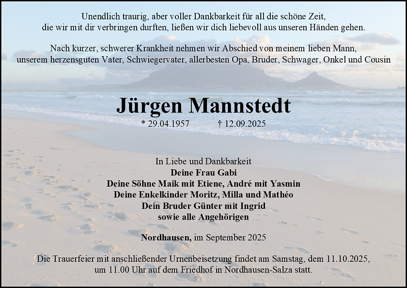 Traueranzeige (Foto: Schade)